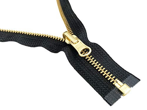 5" Jean black jean Zipper 100% polyester with brass 