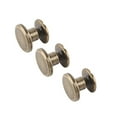 thumbnail image 1 of 20pcs Flat Head Copper Flat Round Head Rivets Button With Screw Brass Screws Nuts Nails Rivets For Leather Craft Bag Shoes Decoration, 1 of 8