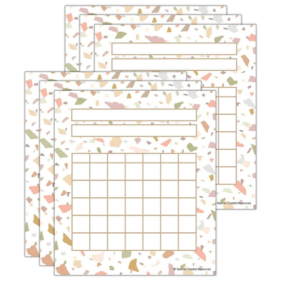Teacher Created Resources Terrazzo Tones Incentive Charts, 36 Per Pack, 6 Packs