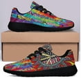 thumbnail image 3 of Hippie Sunflower Peace Sign Shoes Sneakers Black Size 9, 3 of 7