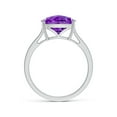 thumbnail image 2 of ANGARA Natural Claw-Set Cushion 3.5 ct Amethyst Solitaire Cocktail Ring in 14K White Gold for Women (Size-10mm) | February Birthstone, Anniversary, Jewelry Gift for Women | Natural Amethyst Ring, 2 of 8