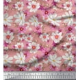 thumbnail image 1 of Soimoi Silk Fabric Cosmos Floral Print Fabric by Yard 42 Inch Wide, 1 of 3