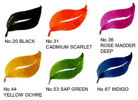 Kuretake Cambio Tambien Brush Pen - Set B, Set of 6