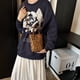 thumbnail image 2 of Bolso Mano Hombro Mujer Ante Correa Ajustable para Viajes, 2 of 8