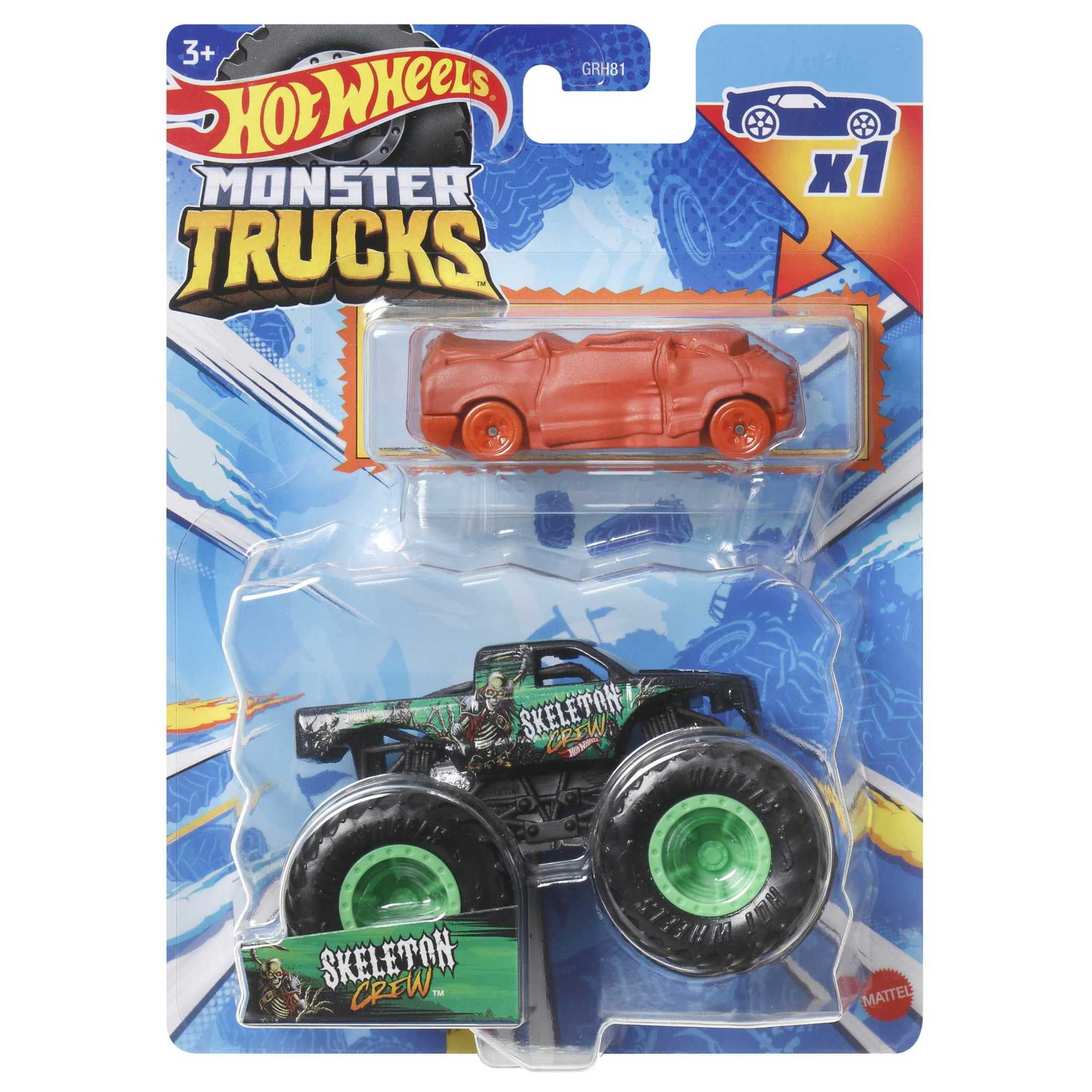 Hot Wheels Monster Trucks Skeleton Crew Combo Pack