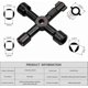 thumbnail image 2 of 4-in-1 Multi-Function Utility Key for Radiators, Gas, Electric Meter Boxes, and Tap Locks, 72mm, Silver, 2 of 5