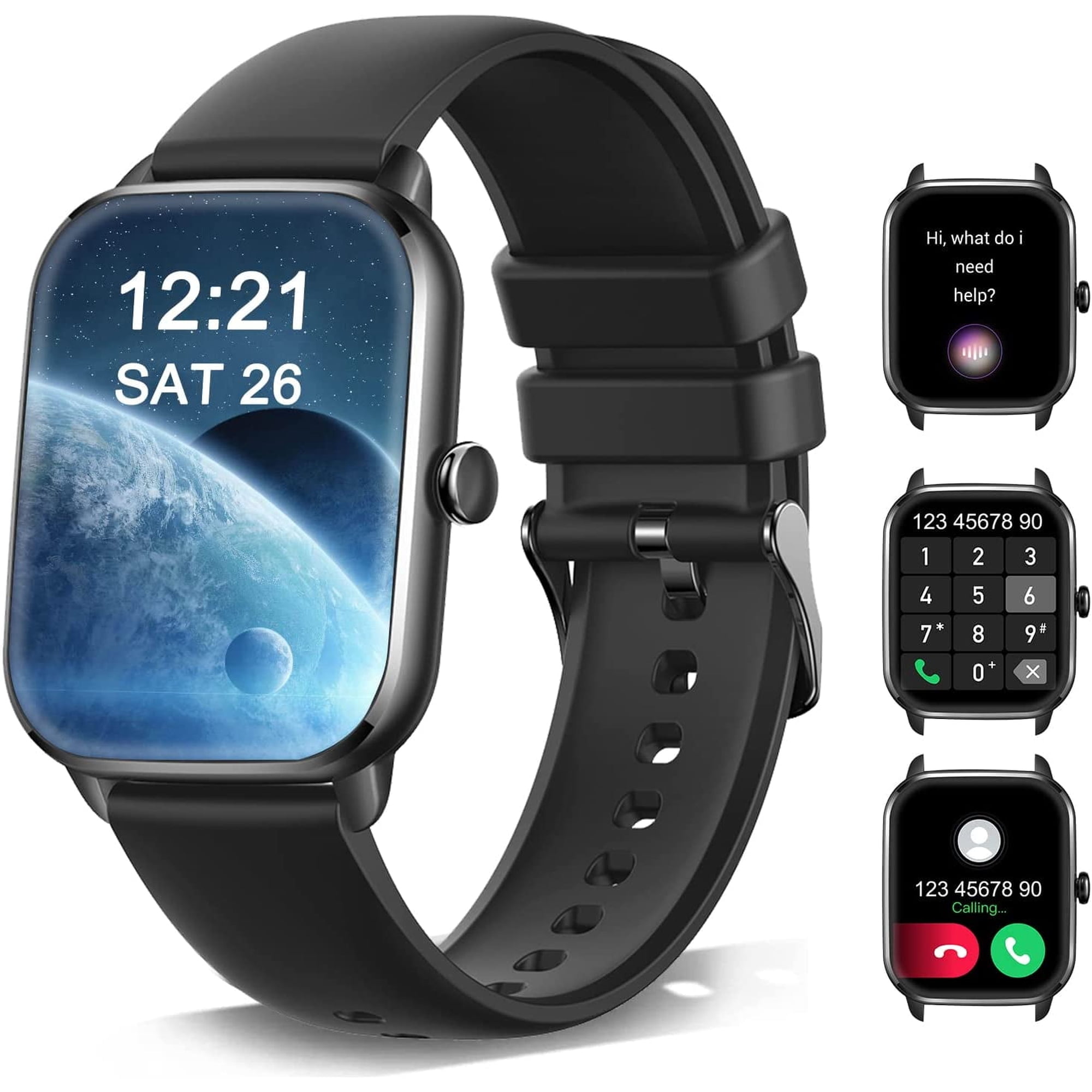 XAXRE Smart Watches for Men Women Make/Answer Call, 1.9" HD Ultra Narrow Edge Screen Smartwatch, Compatible with iPhone Samsung Android Phones, Waterproof Fitness Tracker with Sleep Monitor Pedometer