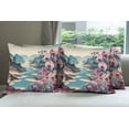 thumbnail image 5 of Ambesonne Lake Throw Pillow Cover Pack of 4, Orchids Earthy Cliff Mountains, 4 Pcs-40"x40", Pale Purple and Sea Blue, 5 of 5