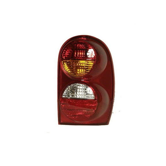 Right Passenger Side Tail Light Assembly - with Amber Turn Signal Lens - Compatible with 2002 - 2004 Jeep Liberty 2003