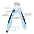 thumbnail image 2 of Flexzion Dog Cat Nail Clipper and Trimmer, Pet Toe Claw Scissor Grooming Tool with Stainless Steel Blades File Easy Grip Handle Safety Guard Avoid Overcutting for Small Medium Large Breed Puppy, Blue, 2 of 7