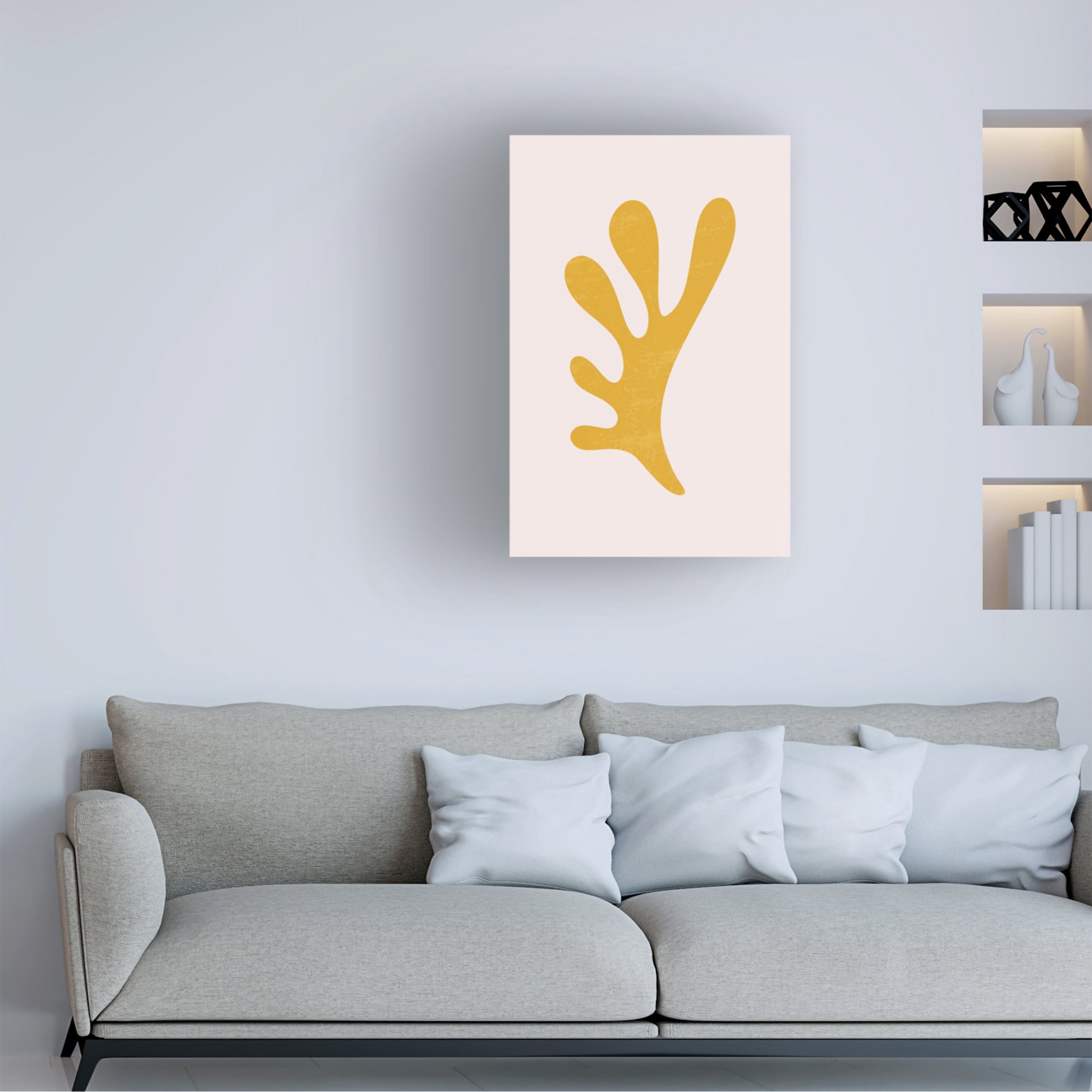 Trademark Fine Art jay stanley Abstract Yellow Algae Canvas Wall Art