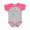 Baseball Heather and Hot Pink, variant on Cute Playful Dolphins Boys or Girls Baby Bodysuit