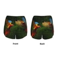 thumbnail image 6 of Goofa Hybrid Parrot in the Forest Printed Women 2 in 1 Running Shorts,Quick Dry Athletic Workout Shorts,High Waisted Athletic Shorts with Liner Pockets-Small, 6 of 9