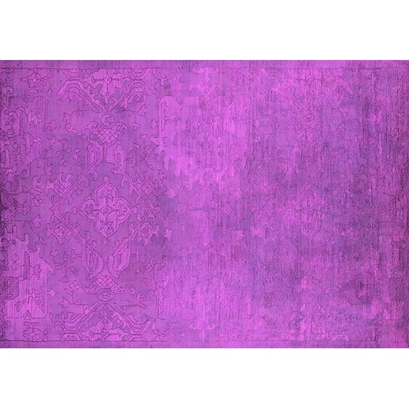 Ahgly Company Indoor Rectangle Oriental Pink Industrial Area Rugs, 6' x 9'