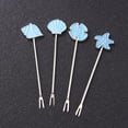thumbnail image 5 of Oraceous 2 Sets Chic Fruit Forks Lovely Dessert Forks Creative Cake Forks Party Supplies for Home Banquet Bar Wedding (Blue), 5 of 10