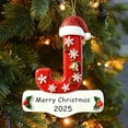 thumbnail image 6 of Sulaicai Personalized Initial Christmas Ornaments 2025, 2D Acrylic Personalized A-Z Letter Hanging Ornament for Christmas Tree, Xmas Gifts for Family Friends (J), 6 of 6