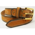 thumbnail image 3 of 57-58  Men's Leather Casual Fancy Stitched Belt Removable Buckle 26AA66TN, 3 of 4
