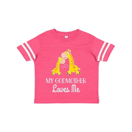 

Inktastic My Godmother Loves Me Giraffe Gift Toddler Boy or Toddler Girl T-Shirt