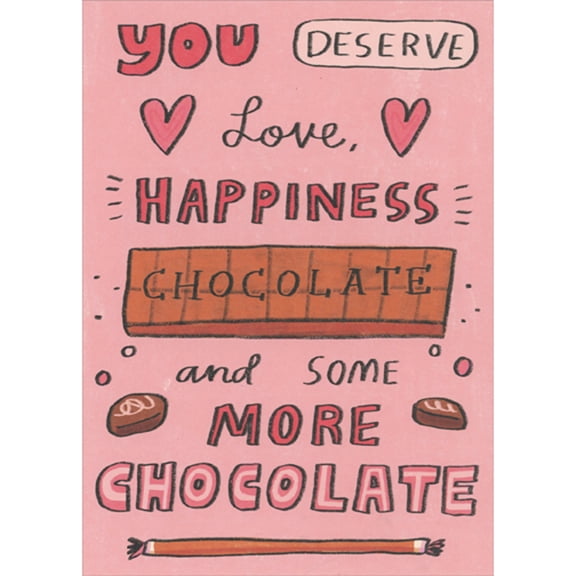 RSVP Love, Happiness, Chocolate and More Chocolate Funny Valentine's Day Card