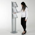 thumbnail image 2 of M&T Displays Heavy Duty Literature Rack with 8 pcs. Steel Shelf and Rotating Base Magazine Holder Brochure Display Stand Catalog Leaflet for Fair Conference (Gray 8.5x11 A4), 2 of 6