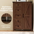 thumbnail image 2 of VVFLU Farmhouse 5 Drawer Dresser Storage Cabinet Chest of Drawer for Bedroom, 48" Tall Brown Wood, 2 of 6