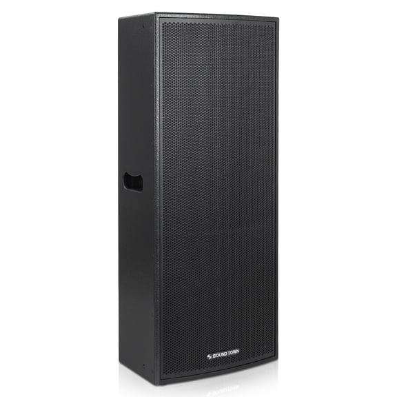 Sound Town CARME Series Dual 15" 2-Way Class-D Powered Professional PA DJ Speaker with DSP & TWS for Live Sound, Church, Lounge, Bar Installations, Black (CARME-215BPW)
