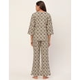 thumbnail image 4 of Moomaya Sleepwear, Printed Night Suit For Women, Cotton Kurta Pajama Set Pjs Loungewear, 4 of 9