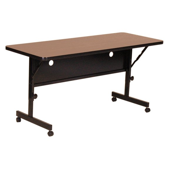 Delu x e High Pressure Top Flip Top Table - Yellow - 72""L x 24""W - Rectangular