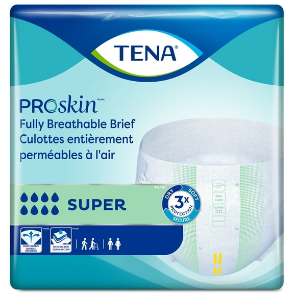 TENA Super Brief Heavy Disposable Absorbency Adult Diaper, Large, 56 Count