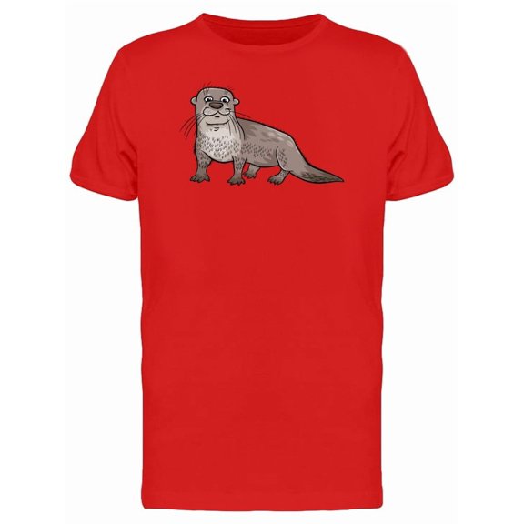 Adorable Watercolor Otter Tee Men's -Image by Shutterstock