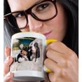 thumbnail image 2 of 3drose, Curious Basset Hound Puppies on Some Rocks, 11oz Two-tone Yellow Mug, 2 of 6