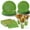 Green, variant on Black Gold Themed Disposable Dinnerware Kit 168 Count, Disposable Plates, Napkins, Cups and Cutlery, Table Decor for Various Celebration Parties