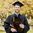 thumbnail image 4 of Twfbrm Graduation Bear Plush Toys, 14 Inch Black Stuffed Animal Bear Dolls with Gown Cap & Diploma, Soft Fluffy Adorable Teddy Bear Plushie, Class of 2025 Graduation Gift for Friends Family College, 4 of 8