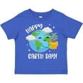 thumbnail image 3 of Inktastic Happy Earth Day Cute Smiling Planet Earth with Tree Boys or Girls Toddler T-Shirt, 3 of 5