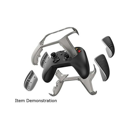 UPC: 0840104231982 | OtterBox Xbox One Antimicrobial Easy Grip Controller Shell Dark Web Black/Silver Metallic