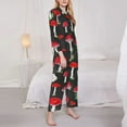 thumbnail image 4 of Bingfone Womens Pajama Sets Red Mushrooms Print,Long Sleeve Loungewear Pajamas Set-X-Large, 4 of 9