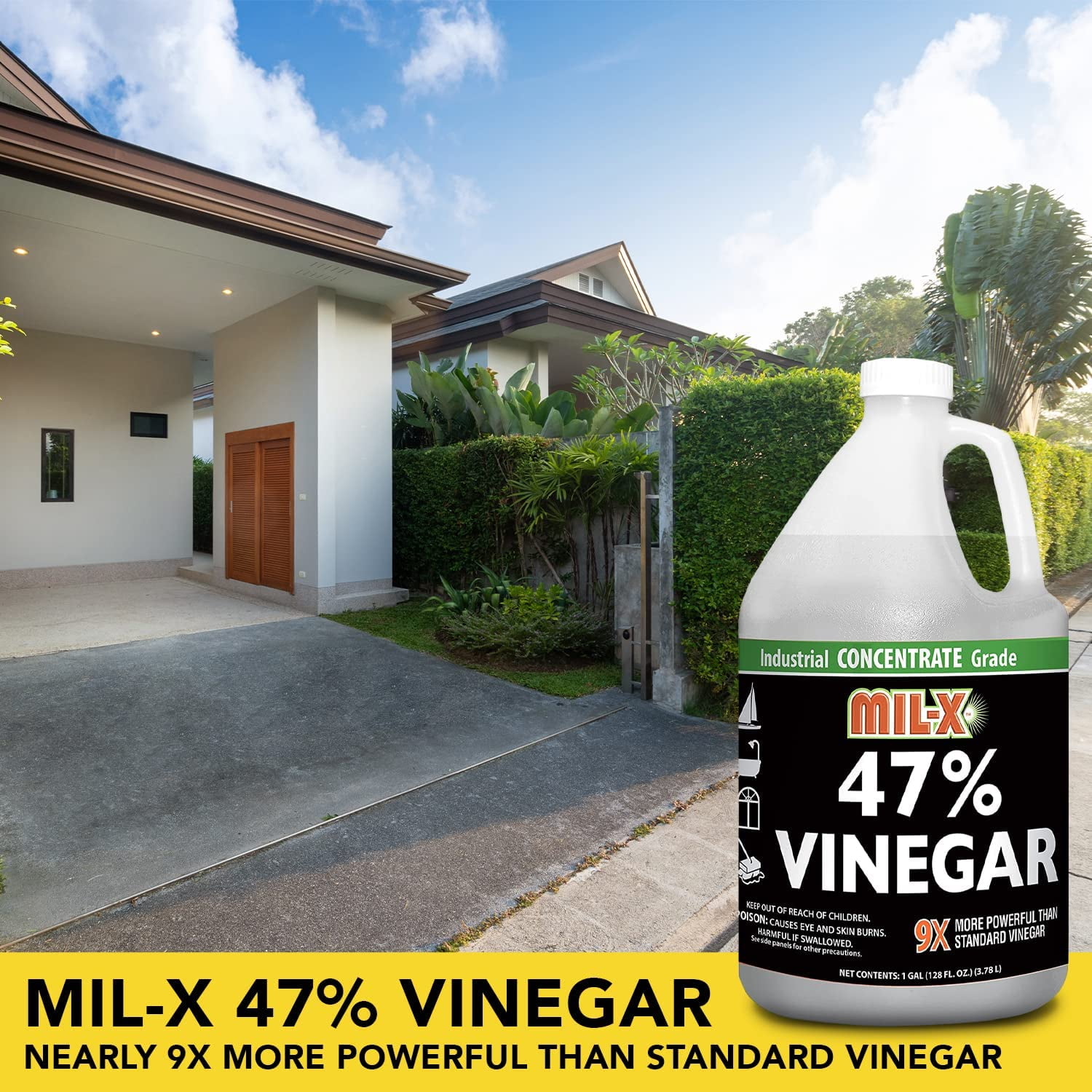 Harris Cleaning Vinegar Extra Strength - 47% Industrial Grade Concentrate - 128 Fl Oz