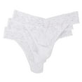 thumbnail image 1 of Hanky Panky Strings Originaux à Taille Haute pour Femmes Signature Lace - Taille Unique - Blanc, (Lot de 3), 1 of 6