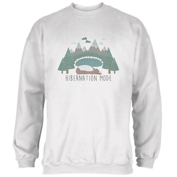 Autumn Bear Hibernation Mode Mens Sweatshirt White 2XL