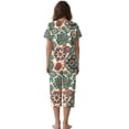 thumbnail image 2 of DISNIMO Mandala Flower Printed Women's Short Sleeve Pajama Sets Soft Sleepwear Casual 2 Piece Pjs Set Short Sleeve Tops and Capri Pant Lounge, 2XL, 2 of 7