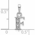 thumbnail image 2 of 10K White Gold 10Kw Initial F Charm (15 X 8) Made In United States -Jewelry By Sweet Pea, 2 of 5