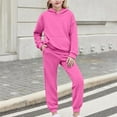 thumbnail image 4 of Cethrio Girls Outfit Sets, Fall Winter Long Sleeve Running Warm Hoodies and Sweatpants Sets Hot Pink Size 3-4 T, 4 of 5