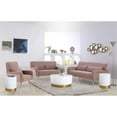 thumbnail image 3 of Pemberly Row White Lacquer Metal Coffee Table with Durable Gold Base, 3 of 5