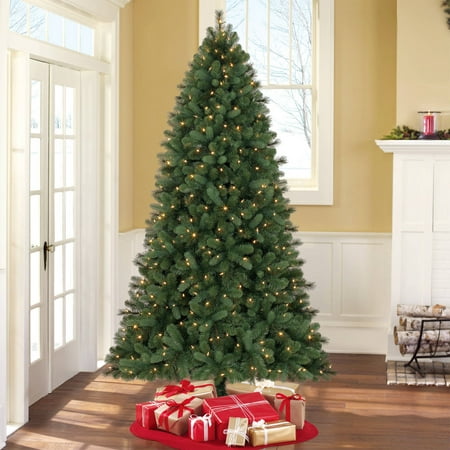 Holiday Time 7.5' PE/PVC Norwich Quick Set Spruce Christmas Tree ...