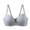 Blue, variant on Womens Underwire Push Up Bra Smoothing Lace-Trim Deep V Back Closure Lingerie Plus Size Everyday Bras