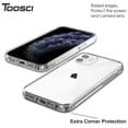 thumbnail image 2 of TOOSCI Cell Phone Case for iPhone 12, Designed Clear Not Yellowing, Shockproof Inner Soft Phone Case for iPhone 12 6.1-Inch, 2 of 7
