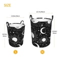 thumbnail image 5 of Fotbe Crescent and Stars Laundry Basket with Handles, Waterproof Large Laundry Hamper, Wash Bag for Corner Dorm, Rolling Laundry Basket with Handles-Medium, 5 of 8