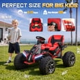 thumbnail image 4 of East doll 24V Ride on Toys for Big Kids, 24V Ride ons Car ATV for Kid with 4×200W Motors, Parent Remote Control, Bluetooth Music, Adjustable Seat, Off Road Kids Electric Car for Ages 3-12, Red, 4 of 10