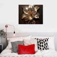 thumbnail image 5 of PRATYUS Abstract Wall Art Brown Flowers Canvas Pictures Contemporary Minimalism Abstract Flower Artwork for Bedroom Bathroom Living Room Wall Decor 20x16 in / 16x12 in 20x16in, 5 of 6