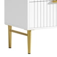 thumbnail image 6 of HQZX Modern Wood 2 Drawer Nightstand,Bedside Table with Charging Station,White,18.9"L,Adult, 6 of 11